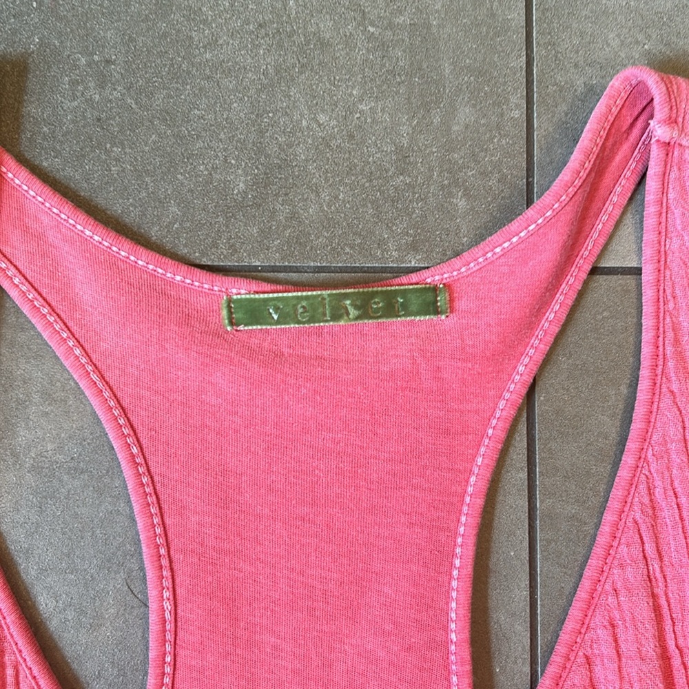 Velvet Long Pink Tank Top - Picture 6 of 13